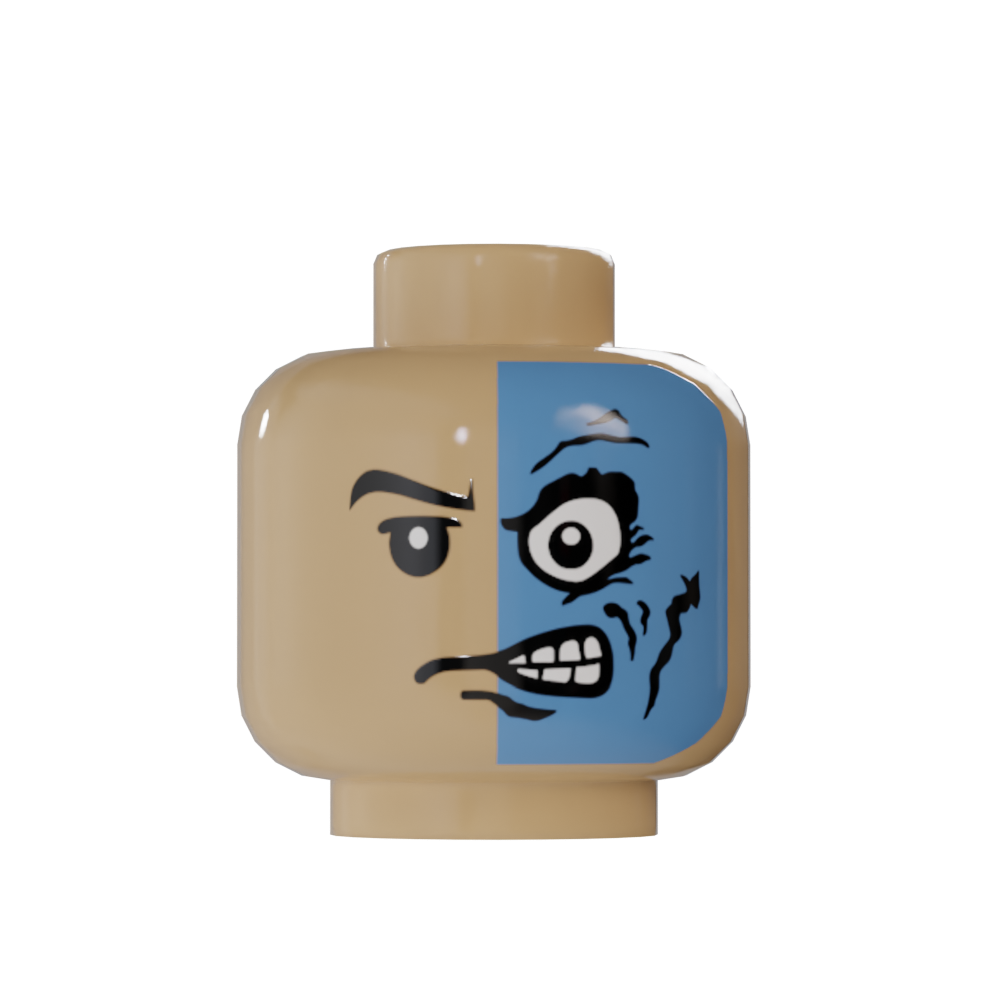 Warm Tan / Medium Blue